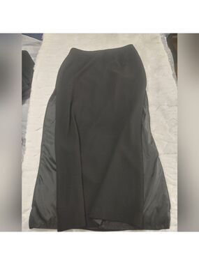 Tribal Black Dual Zipper Side Slit Skirt Sz 8